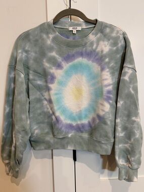 AGOLDE Tie-Dye Crewneck Balloon Sleeve Sweatshirt Size XS EUC